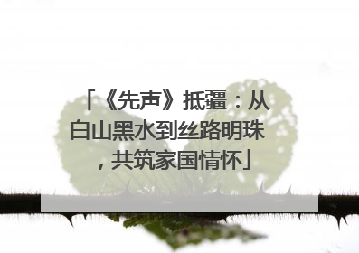 《先声》抵疆：从白山黑水到丝路明珠，共筑家国情怀