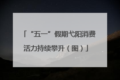 “五一”假期弋阳消费活力持续攀升（图）