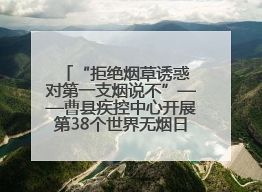 “拒绝烟草诱惑 对第一支烟说不”——曹县疾控中心开展第38个世界无烟日科普宣传活动