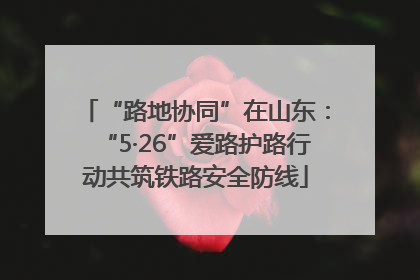 “路地协同”在山东：“5·26”爱路护路行动共筑铁路安全防线