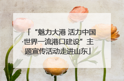 “魅力大港 活力中国·世界一流港口建设”主题宣传活动走进山东