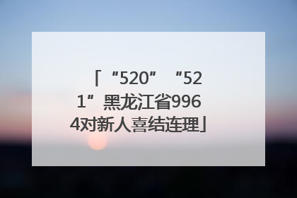 “520”“521”黑龙江省9964对新人喜结连理