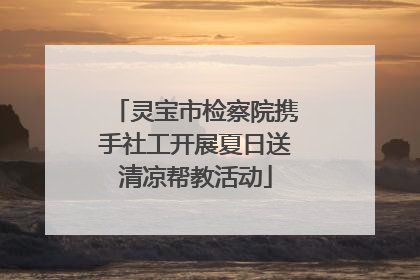 灵宝市检察院携手社工开展夏日送清凉帮教活动