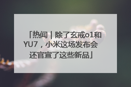 热闻｜除了玄戒o1和YU7，小米这场发布会还官宣了这些新品