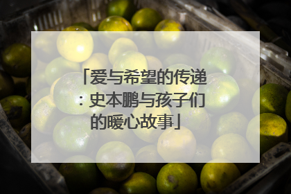 爱与希望的传递：史本鹏与孩子们的暖心故事