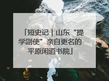 短史记｜山东“提学副使”亲自更名的平原闲道书院