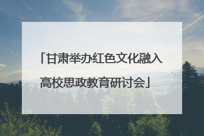 甘肃举办红色文化融入高校思政教育研讨会