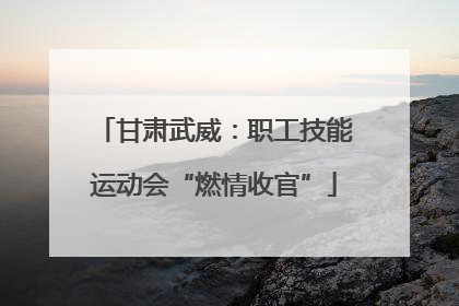 甘肃武威：职工技能运动会“燃情收官”