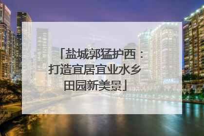 盐城郭猛护西：打造宜居宜业水乡田园新美景
