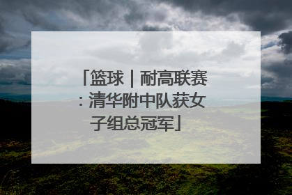 篮球｜耐高联赛：清华附中队获女子组总冠军