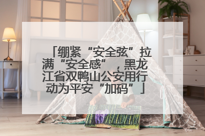 绷紧“安全弦”拉满“安全感”，黑龙江省双鸭山公安用行动为平安“加码”