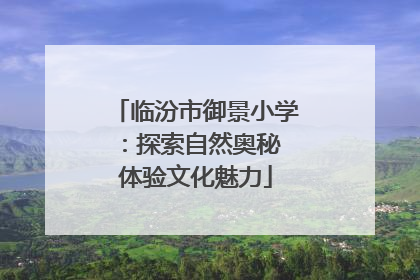 临汾市御景小学：探索自然奥秘 体验文化魅力