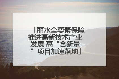 丽水全要素保障推进高新技术产业发展 高“含新量”项目加速落地