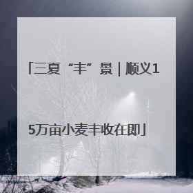 三夏“丰”景｜顺义15万亩小麦丰收在即