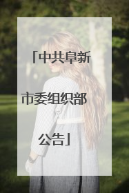中共阜新市委组织部公告