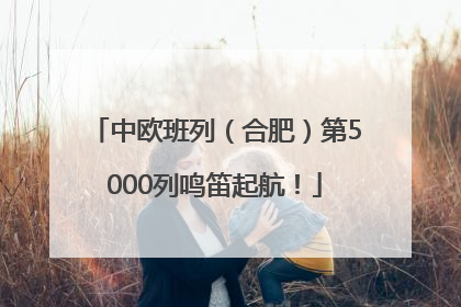中欧班列（合肥）第5000列鸣笛起航！