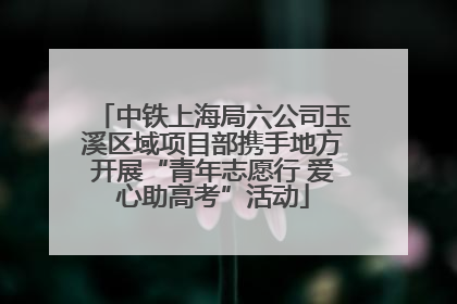 中铁上海局六公司玉溪区域项目部携手地方开展“青年志愿行 爱心助高考”活动