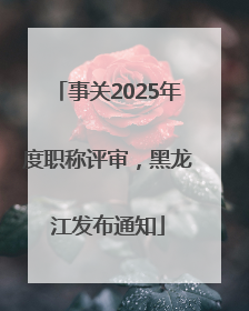 事关2025年度职称评审，黑龙江发布通知
