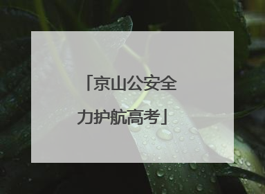 京山公安全力护航高考