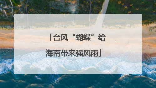 台风“蝴蝶”给海南带来强风雨