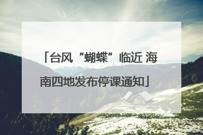 台风“蝴蝶”临近 海南四地发布停课通知