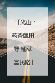 光山：药香飘田野 铺就富民路