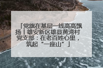 党旗在基层一线高高飘扬丨雄安新区雄县黄湾村党支部：在老百姓心里，筑起“一座山”