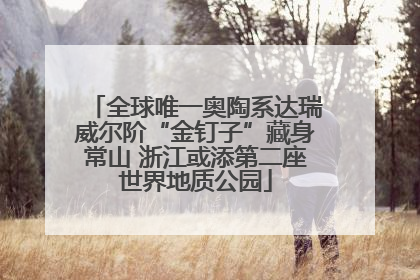 全球唯一奥陶系达瑞威尔阶“金钉子”藏身常山 浙江或添第二座世界地质公园