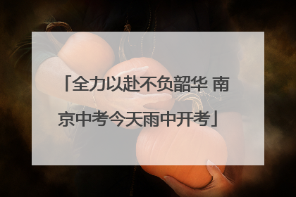 全力以赴不负韶华 南京中考今天雨中开考