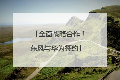 全面战略合作！东风与华为签约