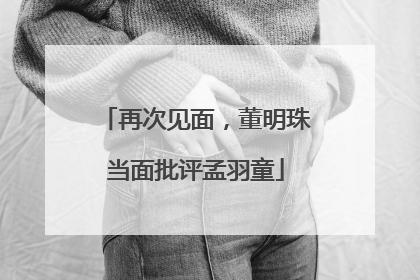 再次见面，董明珠当面批评孟羽童