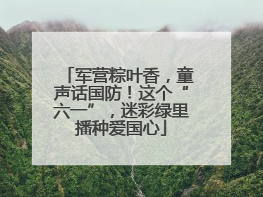 军营粽叶香，童声话国防！这个“六一”，迷彩绿里播种爱国心