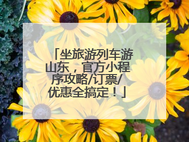 坐旅游列车游山东，官方小程序攻略/订票/优惠全搞定！