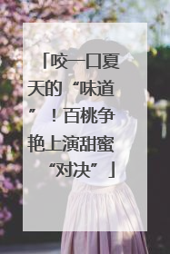 咬一口夏天的“味道”！百桃争艳上演甜蜜“对决”