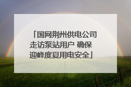 国网荆州供电公司走访泵站用户 确保迎峰度夏用电安全