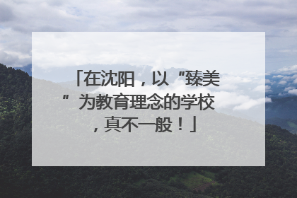 在沈阳，以“臻美”为教育理念的学校，真不一般！