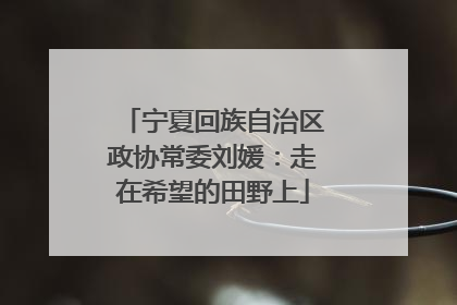 宁夏回族自治区政协常委刘媛：走在希望的田野上