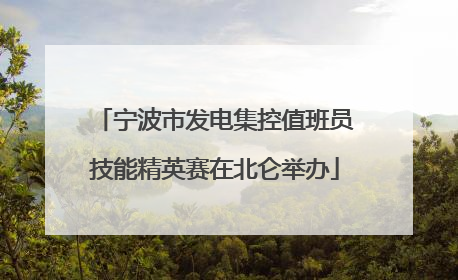 宁波市发电集控值班员技能精英赛在北仑举办