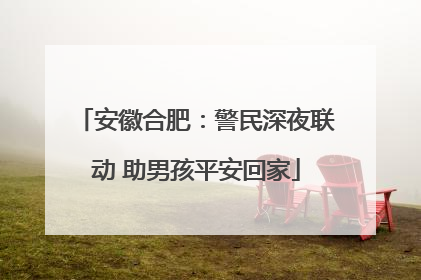 安徽合肥：警民深夜联动 助男孩平安回家