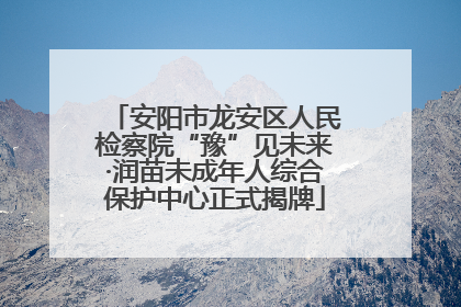 安阳市龙安区人民检察院“豫”见未来·润苗未成年人综合保护中心正式揭牌