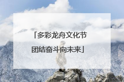 多彩龙舟文化节 团结奋斗向未来