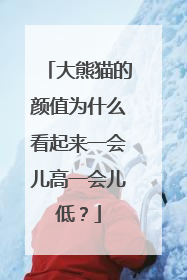 大熊猫的颜值为什么看起来一会儿高一会儿低？
