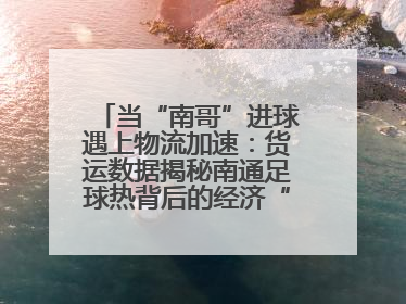 当“南哥”进球遇上物流加速：货运数据揭秘南通足球热背后的经济“射门”