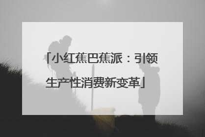 小红蕉巴蕉派：引领生产性消费新变革