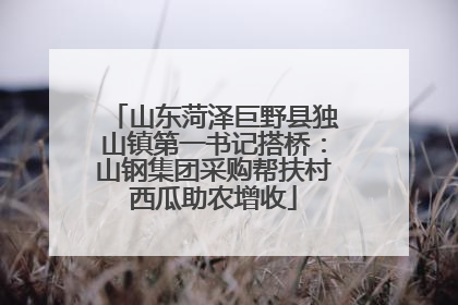 山东菏泽巨野县独山镇第一书记搭桥：山钢集团采购帮扶村西瓜助农增收