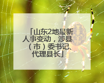 山东2地最新人事变动，涉县（市）委书记、代理县长