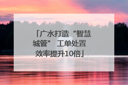 广水打造“智慧城管” 工单处置效率提升10倍