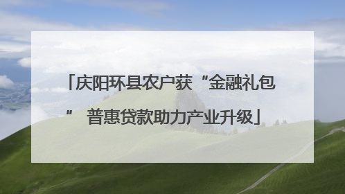庆阳环县农户获“金融礼包” 普惠贷款助力产业升级