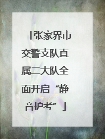张家界市交警支队直属二大队全面开启“静音护考”
