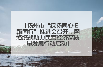 扬州市“绿扬同心·E路同行”推进会召开，网络统战助力民营经济高质量发展行动启动